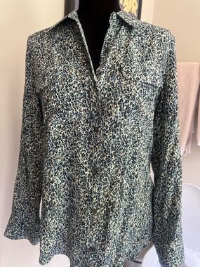 Equipment Signature Silk Print Blouse